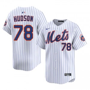 White Bryan Hudson #78 Mets Baseball Embroidery Jersey | Classic Men Fit 59124888