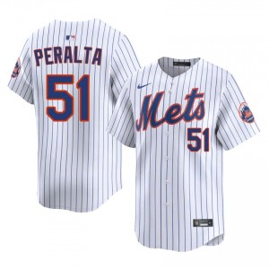 Freddy Peralta #51 New York Mets Baseball Jersey | Officially Licensed Men White Embroidery Edition 16161429