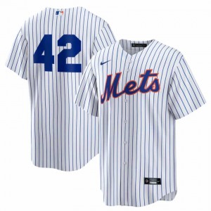 NYM Jackie Robinson Day #42 White Men Baseball Jersey | 2026 Season Gameday 60390627