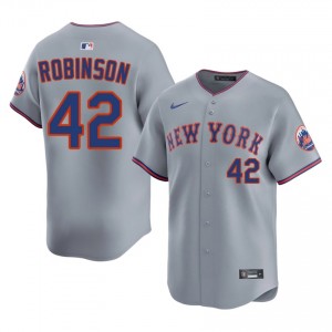 Gray Jackie Robinson #42 Mets Baseball Stitched Jersey | Pro-Grade Men Fit 59037300