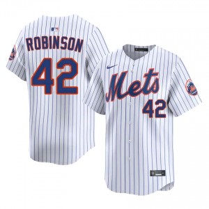 #42 Jackie Robinson Premium Men Baseball Jersey | NY Mets White Fan Gear 61926952