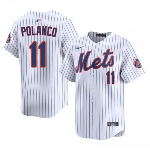 #11 Jorge Polanco Gameday Men Baseball Jersey | NY Mets White Fan Gear 74536043