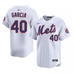 Luis Garcia #40 New York Mets Baseball Jersey | Game-Day Men White Stitched Edition 35425532