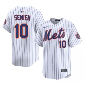 White Marcus Semien #10 Mets Baseball Embroidery Jersey | Game Men Fit 94544880