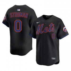 NYM Marcus Stroman #0 Black Men Baseball Jersey | 2026 Season Replica 16970591