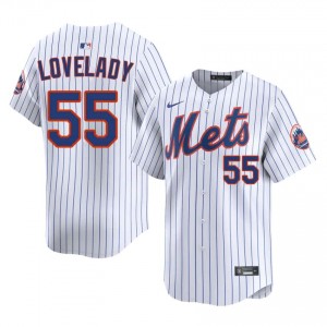 #55 Richard Lovelady Gameday Men Baseball Jersey | NY Mets White Fan Gear 19858768