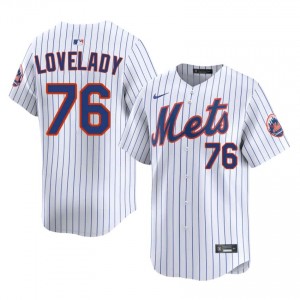 NYM Richard Lovelady #76 White Men Baseball Jersey | 2026 Season Pro-Grade 12943135