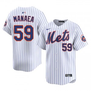Sean Manaea #59 New York Mets Baseball Jersey | Gameday Men White Sewn Edition 76379995