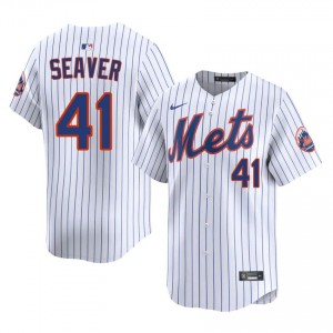 White Tom Seaver #41 Mets Baseball Stitched Jersey | MLB Men Fit 16378747