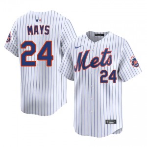 #24 Willie Mays Pro-Grade Men Baseball Jersey | NY Mets White Fan Gear 26030593