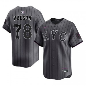 NYM Bryan Hudson #78 Gray Men City Connect Baseball Jersey | 2026 Season Professional 60580908