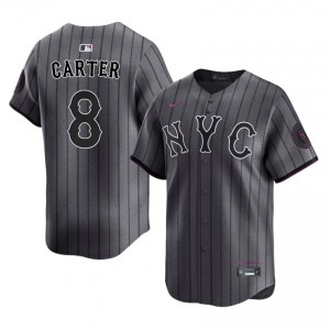 NYM Gary Carter #8 Gray Men City Connect Baseball Jersey | 2026 Season Premium 71554528