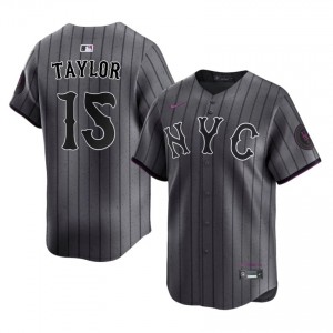NYM Tyrone Taylor #15 Gray Men City Connect Baseball Jersey | 2026 Season Iconic 30184679