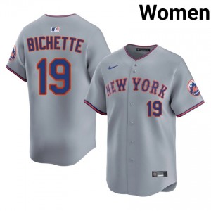 Gray Bo Bichette #19 Mets Baseball Stitched Jersey | Iconic Women Fit 42336970
