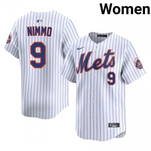 NYM Brandon Nimmo #9 White Women Baseball Jersey | 2026 Season Professional 71612978