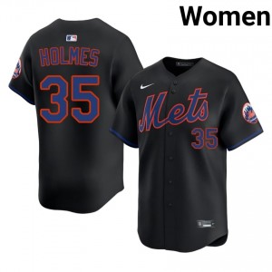 Black Clay Holmes #35 Mets Baseball Stitched Jersey | Replica Women Fit 41103046