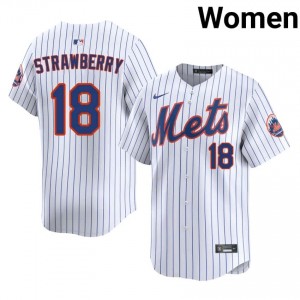 Darryl Strawberry #18 New York Mets Baseball Jersey | Game Women White Embroidery Edition 41736964