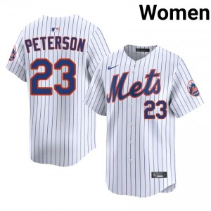 David Peterson #23 New York Mets Baseball Jersey | Limited Women White Embroidery Edition 12550412