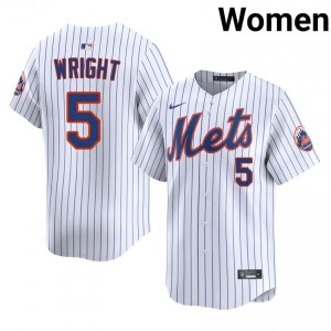 White David Wright #5 Mets Baseball Stitched Jersey | Pro-Grade Women Fit 33520751