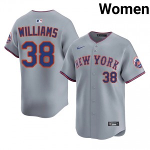 #38 Devin Williams Premium Women Baseball Jersey | NY Mets Gray Fan Gear 52382112