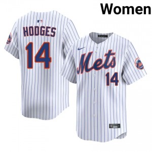 White Gil Hodges #14 Mets Baseball Sewn Jersey | Authentic Women Fit 90784887