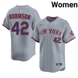 #42 Jackie Robinson Professional Women Baseball Jersey | NY Mets Gray Fan Gear 74851871
