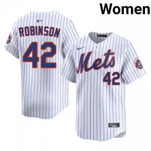 Jackie Robinson #42 New York Mets Baseball Jersey | Game-Day Women White Stitched Edition 84976855