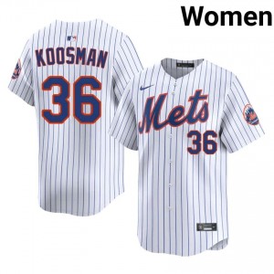 NYM Jerry Koosman #36 White Women Baseball Jersey | 2026 Season Officially Licensed 55732543
