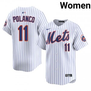 Jorge Polanco #11 New York Mets Baseball Jersey | Durable Women White Stitched Edition 91065021