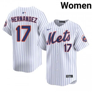 #17 Keith Hernandez Replica Women Baseball Jersey | NY Mets White Fan Gear 77385479