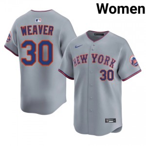 Luke Weaver #30 New York Mets Baseball Jersey | Durable Women Gray Stitched Edition 48315261