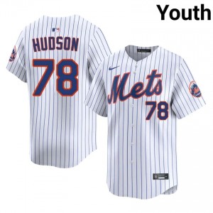 Bryan Hudson #78 New York Mets Baseball Jersey | Official Youth White Stitch Edition 34819731