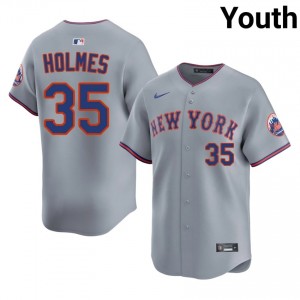 Clay Holmes #35 New York Mets Baseball Jersey | Game Youth Gray Embroidery Edition 36182716