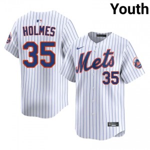 NYM Clay Holmes #35 White Youth Baseball Jersey | 2026 Season MLB 79319663