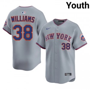 Devin Williams #38 New York Mets Baseball Jersey | Game-Day Youth Gray Stitched Edition 75310411