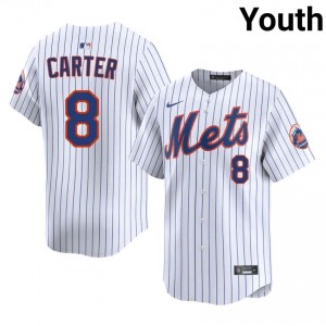 Gary Carter #8 New York Mets Baseball Jersey | Iconic Youth White Stitched Edition 39385563