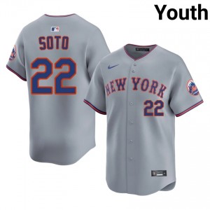 Juan Soto #22 New York Mets Baseball Jersey | Exclusive Youth Gray Embroidery Edition 32905522