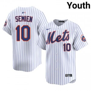 Marcus Semien #10 New York Mets Baseball Jersey | Game-Day Youth White Stitched Edition 29929153