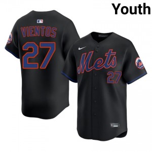 NYM Mark Vientos #27 Black Youth Baseball Jersey | 2026 Season Game-Day 45213677