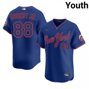 #88 Luis Robert Jr. Durable Youth Baseball Jersey | NY Mets Royal Fan Gear 64833824